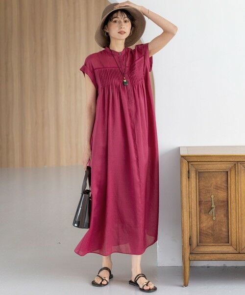 23区 / ニジュウサンク ロング・マキシ丈ワンピース | 【一部店舗限定/接触冷感/洗える】ラミータンブラー フレンチスリーブ ワンピース | 詳細8