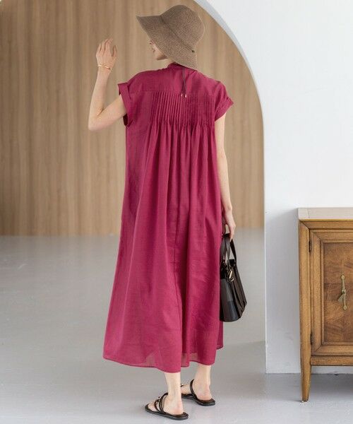 23区 / ニジュウサンク ロング・マキシ丈ワンピース | 【一部店舗限定/接触冷感/洗える】ラミータンブラー フレンチスリーブ ワンピース | 詳細9