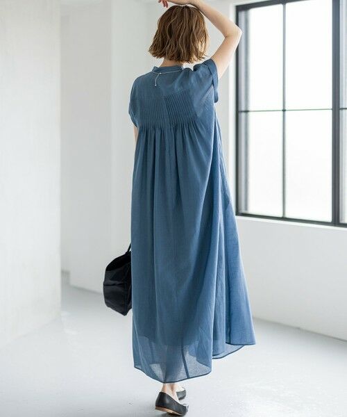 23区 / ニジュウサンク ロング・マキシ丈ワンピース | 【一部店舗限定/接触冷感/洗える】ラミータンブラー フレンチスリーブ ワンピース | 詳細16