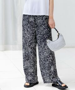 23区 / ニジュウサンク その他パンツ | 【洗える】アンティークフラワープリント ワイド パンツ