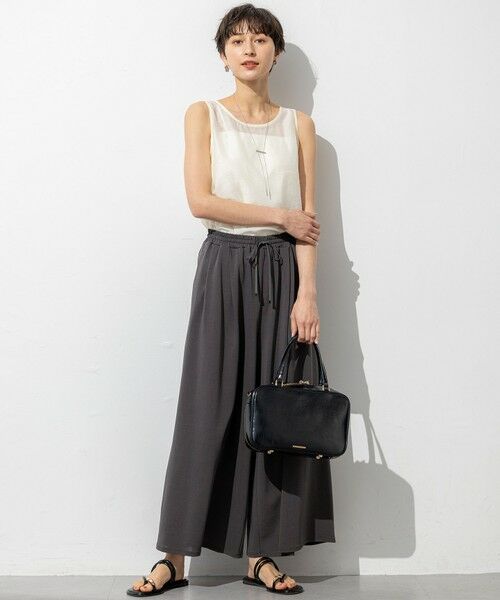 23区 / ニジュウサンク その他パンツ | 【接触冷感/洗える】ツイストコットンプレーティング ワイド パンツ | 詳細2