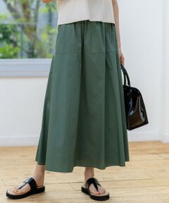 23区 / ニジュウサンク ミニ・ひざ丈スカート | 【接触冷感/撥水加工】ストレッチブロード ギャザースカート