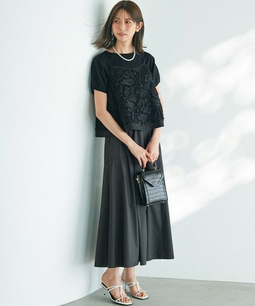 23区 / ニジュウサンク ミニ・ひざ丈スカート | 【接触冷感/撥水加工】ストレッチブロード ギャザースカート | 詳細2