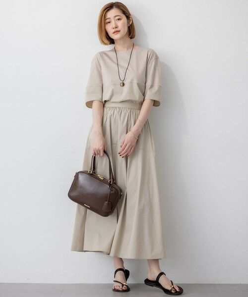 23区 / ニジュウサンク ミニ・ひざ丈スカート | 【接触冷感/撥水加工】ストレッチブロード ギャザースカート | 詳細12