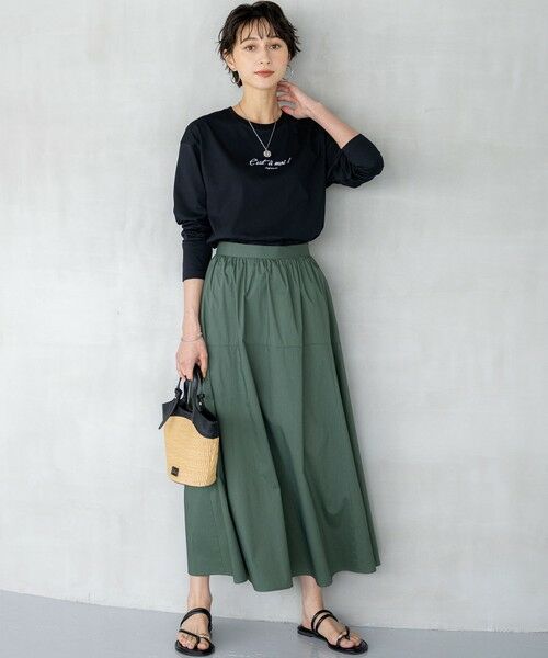 23区 / ニジュウサンク ミニ・ひざ丈スカート | 【接触冷感/撥水加工】ストレッチブロード ギャザースカート | 詳細21