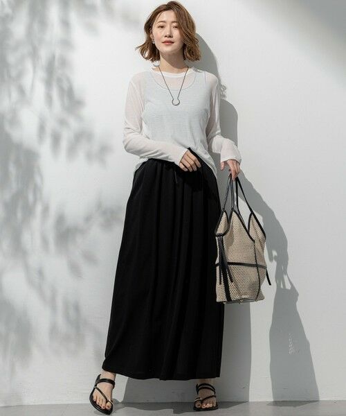 23区 / ニジュウサンク ミニ・ひざ丈スカート | 【WEB&一部店舗限定/接触冷感/洗える】ツイストコットンプレーティング スカート | 詳細11