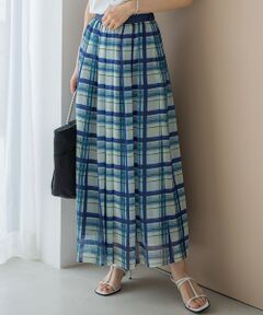 23区 / ニジュウサンク ミニ・ひざ丈スカート | 【WEB&一部店舗限定/洗える】手書き風チェックプリント ギャザー スカート