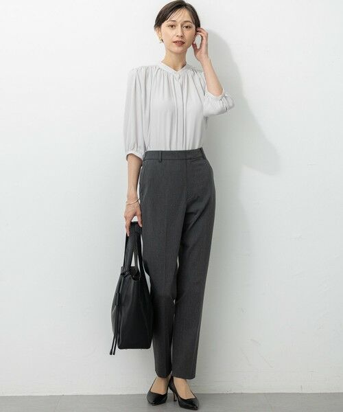 23区 / ニジュウサンク シャツ・ブラウス | ライトバックサテンアムンゼン ギャザーブラウス | 詳細3