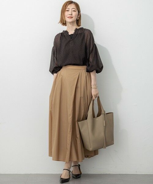 23区 / ニジュウサンク シャツ・ブラウス | 【洗える】ドットフロッキー ボリュームスリーブ ブラウス | 詳細4