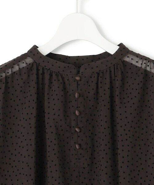 23区 / ニジュウサンク シャツ・ブラウス | 【洗える】ドットフロッキー ボリュームスリーブ ブラウス | 詳細8