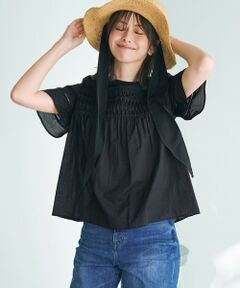 23区 / ニジュウサンク シャツ・ブラウス | 【WEB&一部店舗限定】コットンローン ピンタック フレア ブラウス