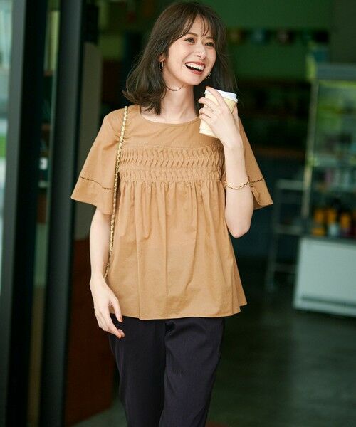 23区 / ニジュウサンク シャツ・ブラウス | 【WEB&一部店舗限定】コットンローン ピンタック フレア ブラウス | 詳細4