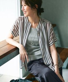 23区 / ニジュウサンク シャツ・ブラウス | 【WEB&一部店舗限定/洗える】ストライププリント シフォン ブラウス