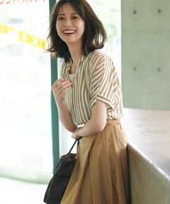 23区 / ニジュウサンク シャツ・ブラウス | 【WEB&一部店舗限定/洗える】ストライププリント シフォン ブラウス