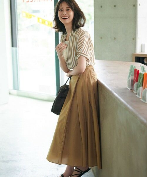 23区 / ニジュウサンク シャツ・ブラウス | 【WEB&一部店舗限定/洗える】ストライププリント シフォン ブラウス | 詳細13