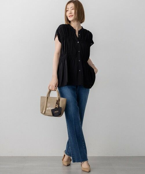 23区 / ニジュウサンク シャツ・ブラウス | 【接触冷感/WEB&一部店舗限定】レーヨンスパローン ティアード ブラウス | 詳細2