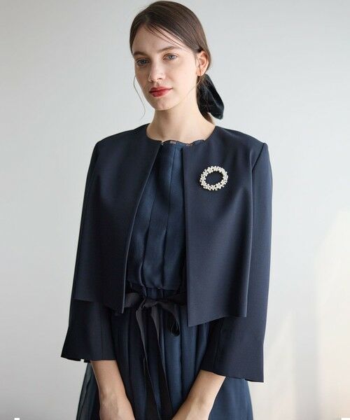 23区 / ニジュウサンク その他アウター | 【APPLAUDIR】バックサテンジョーゼット ジャケット | 詳細2