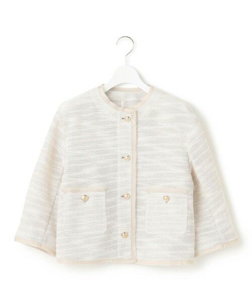 23区 / ニジュウサンク ノーカラージャケット | サマーツイード 7分袖 ジャケット | 詳細10