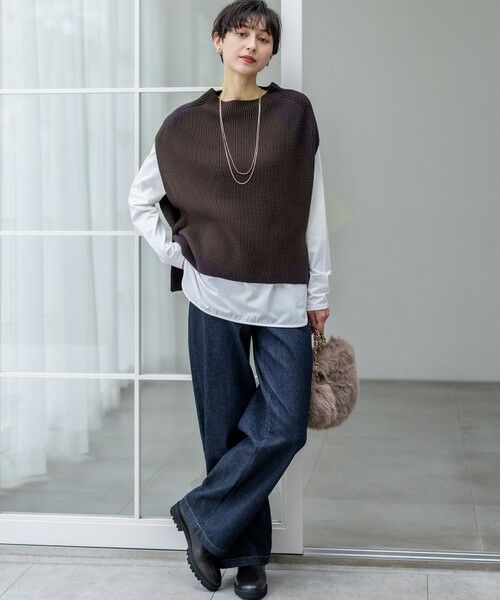 23区 / ニジュウサンク カットソー | 【大好評素材/洗える】コットンベアジャージー ロング Tシャツ | 詳細5