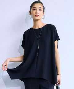 23区 / ニジュウサンク カットソー | 【UVカット/接触冷感/吸水速乾】ストレッチジョーゼット イレギュラーヘムプルオーバー