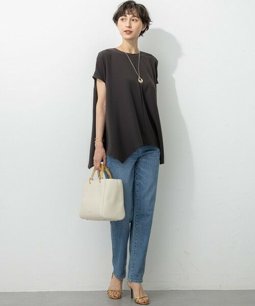 23区 / ニジュウサンク カットソー | 【UVカット/接触冷感/吸水速乾】ストレッチジョーゼット イレギュラーヘムプルオーバー | 詳細4