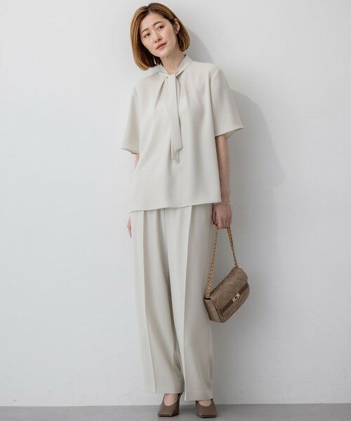 23区 / ニジュウサンク カットソー | 【UVカット/接触冷感/吸水速乾】ストレッチジョーゼット ボウタイ カットソー | 詳細3