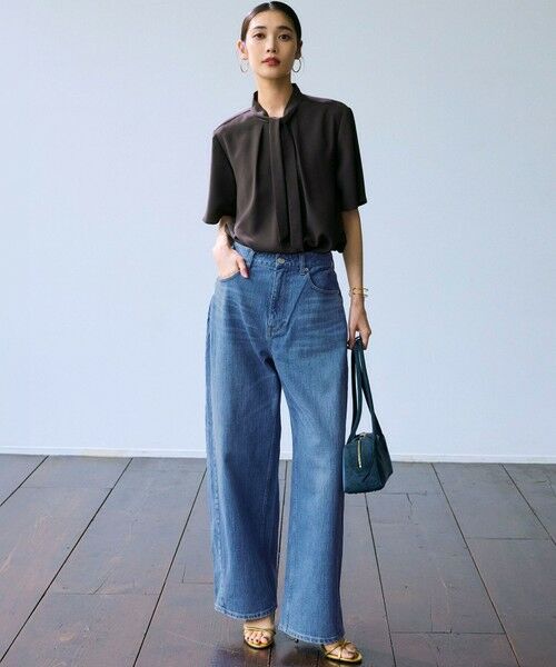 23区 / ニジュウサンク カットソー | 【UVカット/接触冷感/吸水速乾】ストレッチジョーゼット ボウタイ カットソー | 詳細5