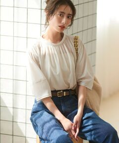 23区 / ニジュウサンク カットソー | 【洗える】クリアトリコットジャージー ギャザーフォルム カットソー