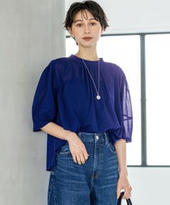 23区 / ニジュウサンク カットソー | 【洗える】クリアトリコットジャージー ギャザーフォルム カットソー