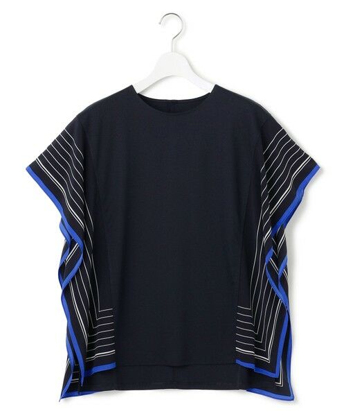 23区 / ニジュウサンク カットソー | 【汗じみ防止加工】スカーフプリントコンビ フレンチスリーブ カットソー | 詳細7