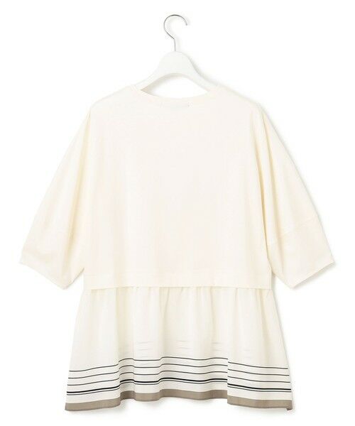 23区 / ニジュウサンク カットソー | 【汗じみ防止加工】スカーフプリントコンビ ヘムデザイン チュニック | 詳細4