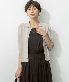 23区 / ニジュウサンク カーディガン・ボレロ | 【洗える/吊り干しOK】ヴィスコースストレッチ ポロニット カーディガン