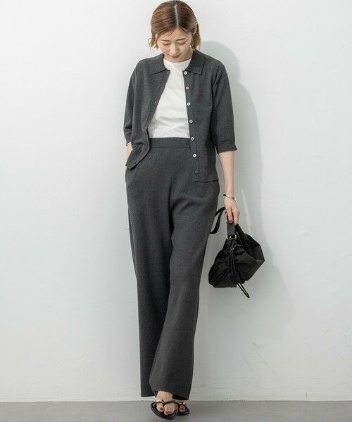 23区 / ニジュウサンク カーディガン・ボレロ | 【洗える/吊り干しOK】ヴィスコースストレッチ ポロニット カーディガン | 詳細4