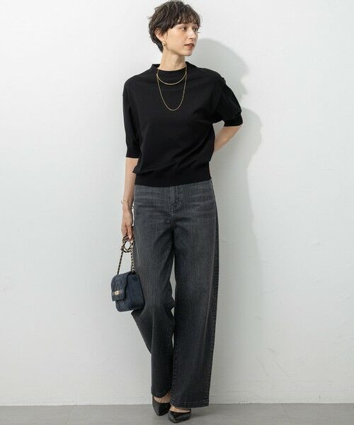 23区 / ニジュウサンク ニット・セーター | 【洗える/吊り干しOK】ヴィスコースストレッチ パフスリーブ ニット | 詳細9