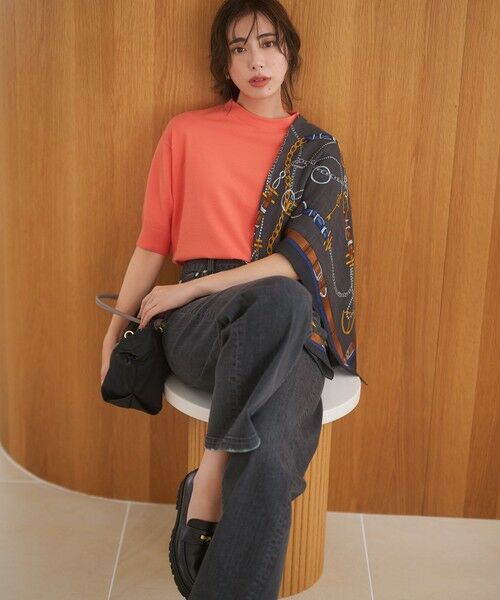 23区 / ニジュウサンク ニット・セーター | 【洗える/吊り干しOK】ヴィスコースストレッチ パフスリーブ ニット | 詳細11