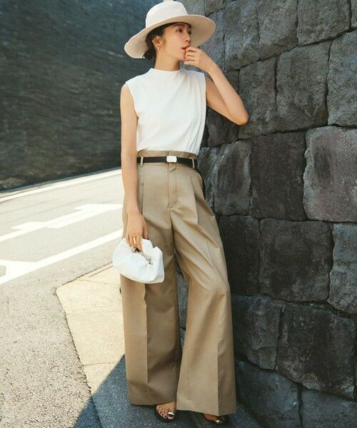 23区 / ニジュウサンク ニット・セーター | 【洗える/吊り干しOK】ヴィスコースストレッチ ノースリーブ ニット | 詳細2