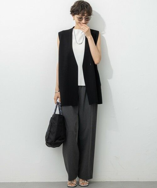 23区 / ニジュウサンク ニット・セーター | 【洗える/吊り干しOK】ヴィスコースストレッチ ノースリーブ ニット | 詳細6