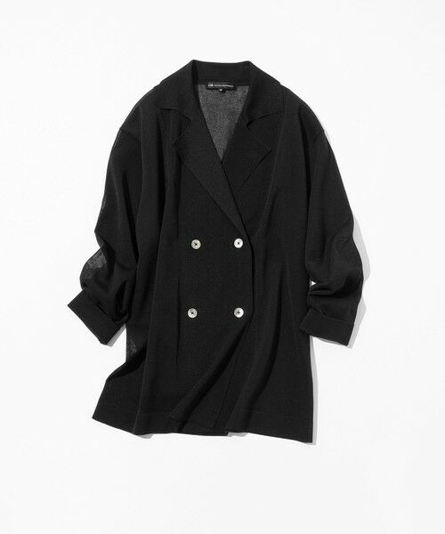 23区 / ニジュウサンク テーラードジャケット | 【洗える】シアー ダブルブレスト ニット ジャケット | 詳細4