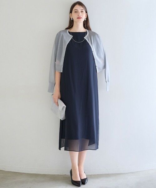 23区 / ニジュウサンク ドレス | 【APPLAUDIR】シフォンジョーゼット コンビドレス | 詳細4