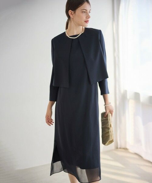 23区 / ニジュウサンク ドレス | 【APPLAUDIR】シフォンジョーゼット コンビドレス | 詳細5