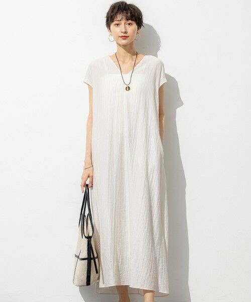 SLOW/一部店舗限定】ナチュラルピケワッシャー ワンピース