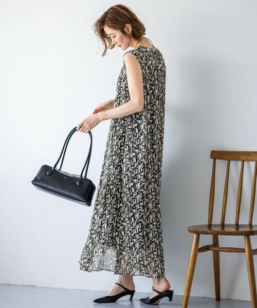 23区 / ニジュウサンク ロング・マキシ丈ワンピース | 【洗える】Ratti アブストラクトプリント ワンピース | 詳細3
