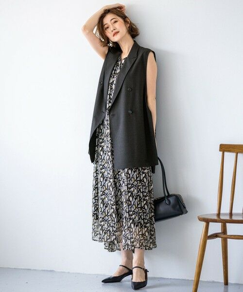 23区 / ニジュウサンク ロング・マキシ丈ワンピース | 【洗える】Ratti アブストラクトプリント ワンピース | 詳細4