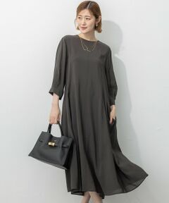 23区 長袖ワンピース セール】 【VERYコラボ】トリアセダブルジョーゼット つけ襟