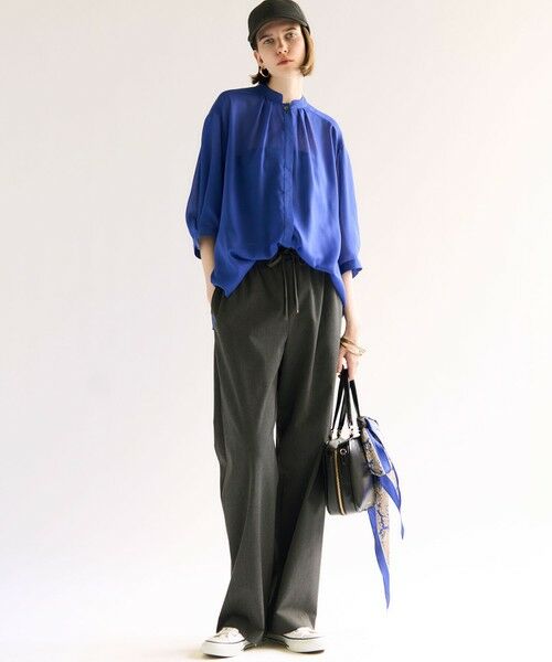 23区 / ニジュウサンク その他パンツ | 【撥水加工/洗える】ドライ2WAYストレッチ ドロスト ワイド パンツ | 詳細1