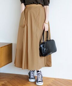 23区 / ニジュウサンク ミニ・ひざ丈スカート | 【洗える】ナイロンコットンポプリン タック スカート