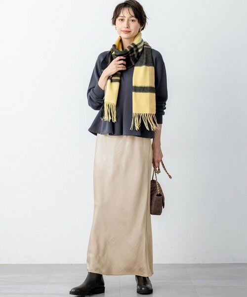 23区 / ニジュウサンク ミニ・ひざ丈スカート | 【洗える】テクスチャーサテン ナロー スカート | 詳細30