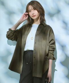 23区 / ニジュウサンク シャツ・ブラウス | 【見上愛さん着用/Oggi10月号掲載/洗える】スエーディーサテン シャツ