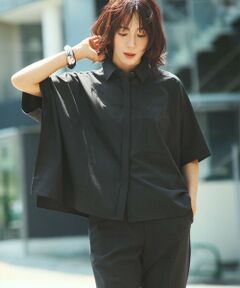 23区 / ニジュウサンク シャツ・ブラウス | 【洗える】TWマットクロス ポンチョシルエット シャツ