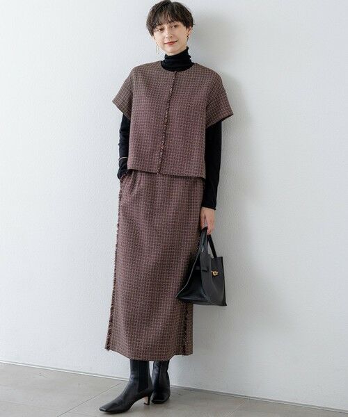 23区 / ニジュウサンク シャツ・ブラウス | 【洗える】ツイーディーカラーミックス ハーフスリーブ ブラウス | 詳細2